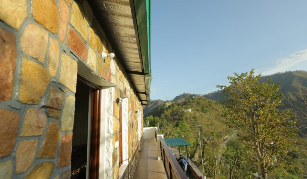 Mountain view from the Ransulti Resort balcony